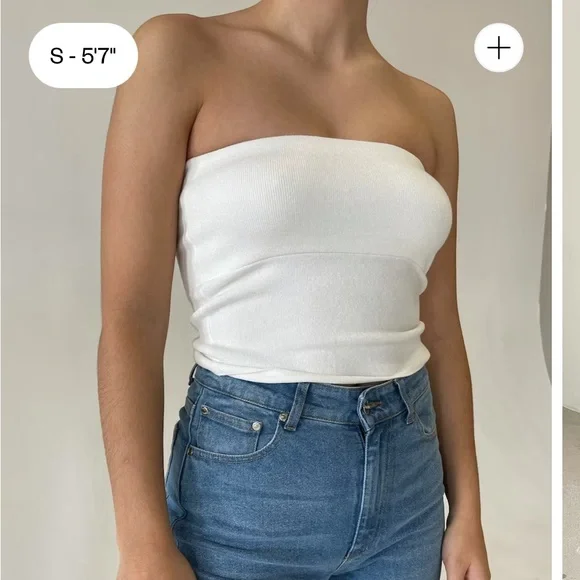 DJERF AVENUE tube top sugar NWT - small - Picture 4 of 15